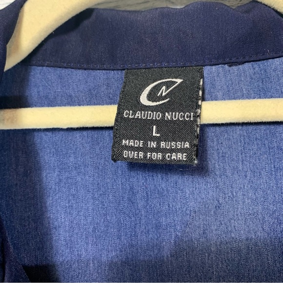 Claudio Nucci Mens Shirt Button Front Size L Short Sleeve India Temple Print - Picture 5 of 11